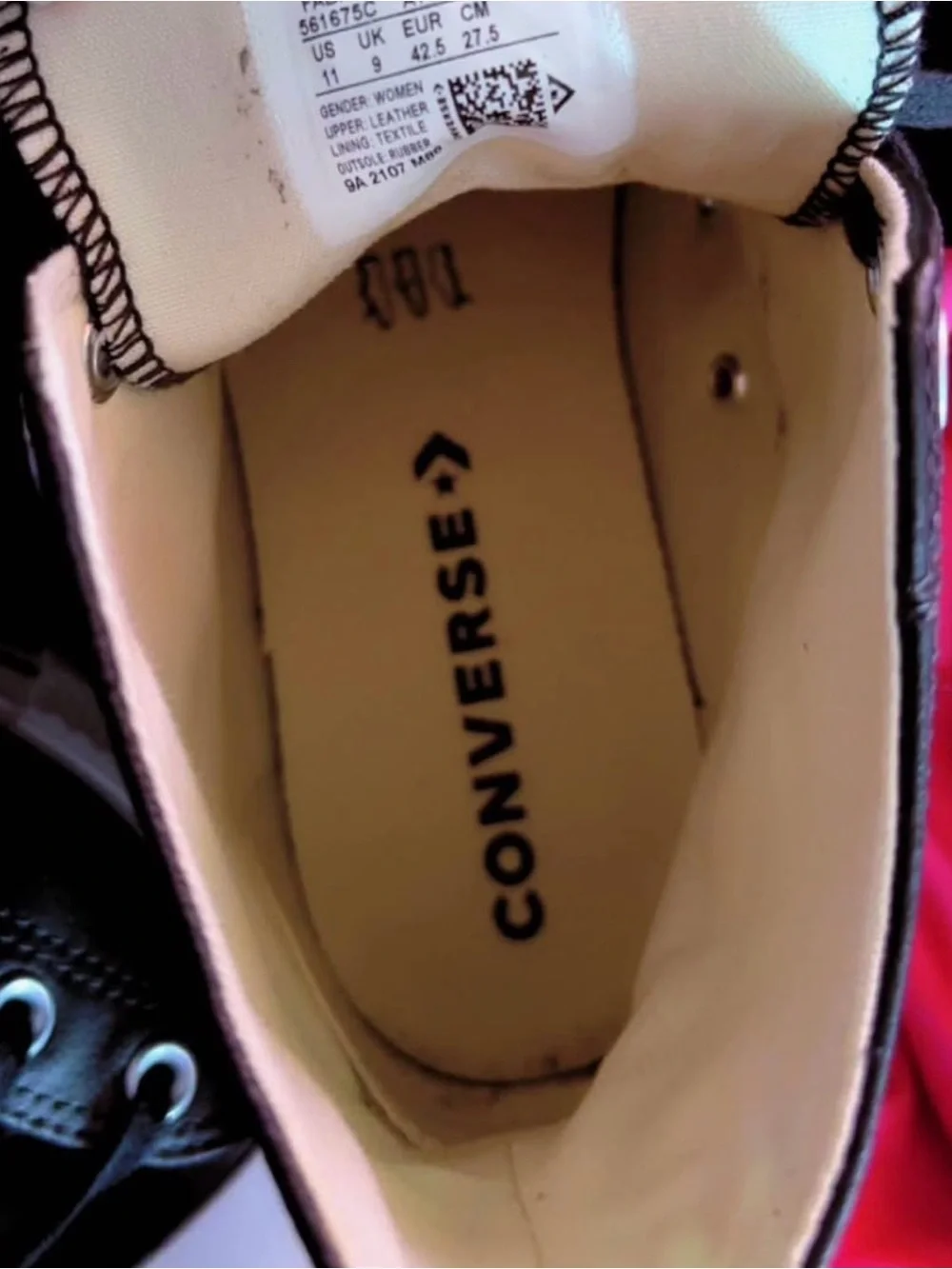 Converse High-Top Sneakers in Dark Brown and White - Picture 3 of 3